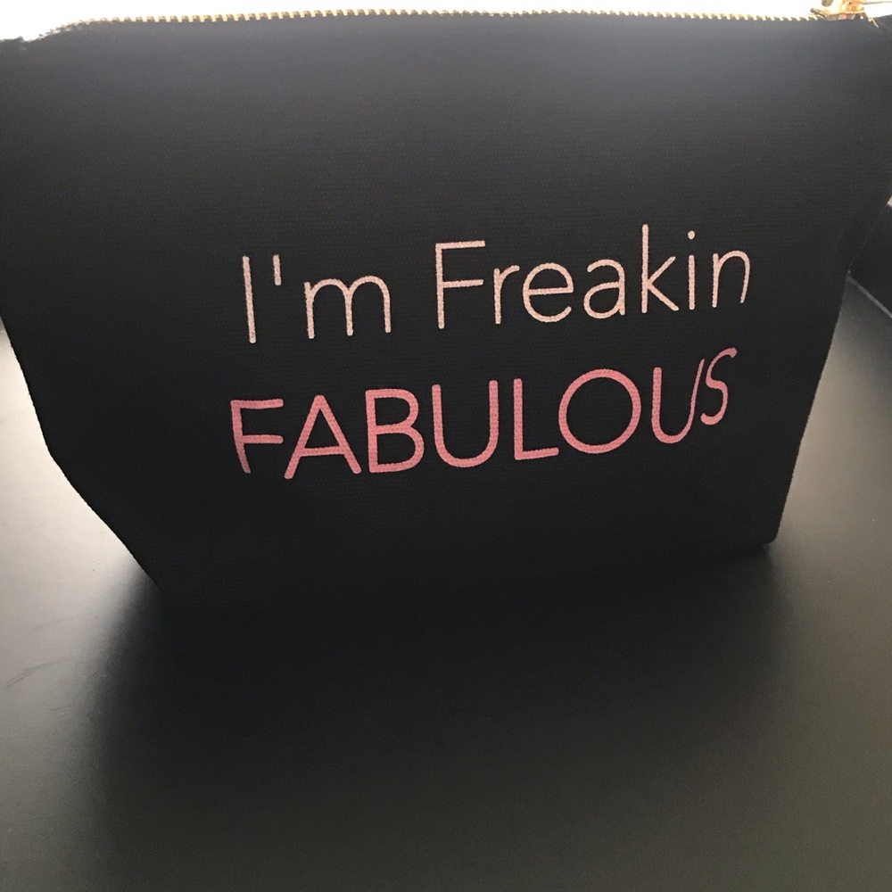 Kitson LA I’m Freakin Fabulous Canvas Pouch